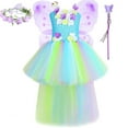 thumbnail image 1 of Coerni Girls Fairy Princess Dress Kids Princess Tutu Dresses Fancy Carnival Parties Birthday Rainbow Tulle Dress Up Outfits, 1 of 5