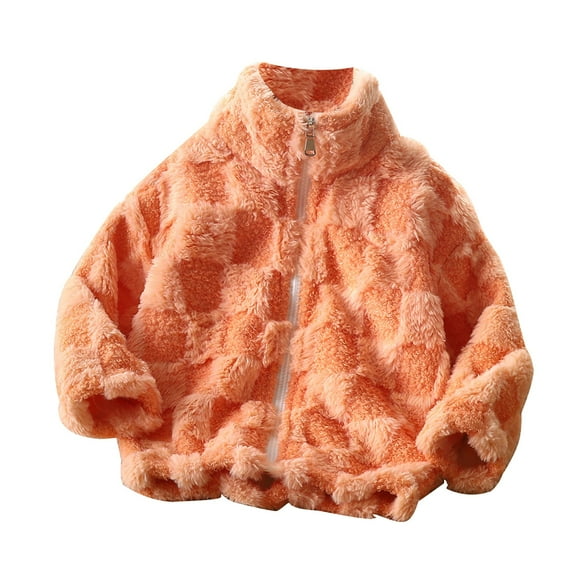 Coerni Girls' Fleece Jacket - Kids Fleece Sweatshirt Jacket - Lightweight Coat for Girls Warm Outwear Clothes 1-12 Years Full Zip Sweatshirt