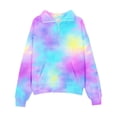 thumbnail image 1 of Coerni Girls' Half Zip Sweatshirt Tie Dye Pullover Sweatshirt Long Sleeve Crop Tops for Kids Girls Trendy Preppy Clothing, 1 of 4