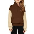 thumbnail image 1 of Coerni Girls' Half Zip Sweatshirt Tie Dye Pullover Sweatshirt Long Sleeve Crop Tops for Kids Girls Trendy Preppy Clothing, 1 of 6