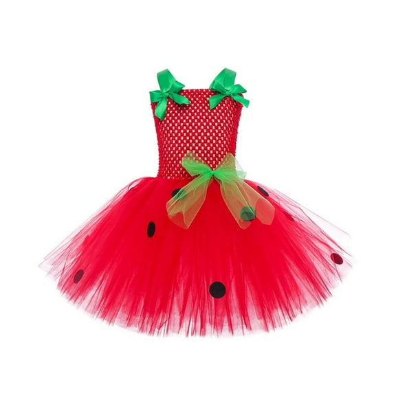 Coerni Girls Halloween Tutu Tulle Dress Cosplay 𝐂ostume for Kids Sleeveless Strap Birthday Party Fancy Puffy Outfits Long Girl Dress