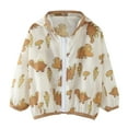 thumbnail image 1 of Coerni Girls Lightweight Sun Protection Clothing Cute Cartoon Print Scrub Jackets Summer Casual Comfy Outdoor wear for Toddler Kids, 1 of 8