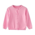 thumbnail image 1 of Coerni Girls Long Sleeve Cardigan Kids Casual Open Front Chunky Sweater Fall Outerwear Crewneck Knit Uniform Cute Soft Cotton Coat, 1 of 9