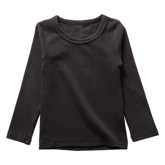 Coerni Girls Long Sleeve Shirts Soft Crewneck Long Sleeve Sweatshirt Teen Solid Basic Cotton Tees Cute Fall Blouses Sports Tops