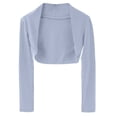 thumbnail image 1 of Coerni Girls' Open Front Crop Dance Shawl Long Sleeve Jacket Comfy Cardigan 3/4 Sleeve Bolero Shrug Ballet Training Coat Tops, 1 of 7