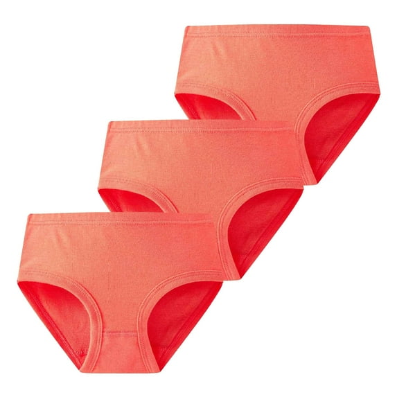 Coerni Girls Organic Cotton Pack of 3 Underwear Kids Toddler Girls Solid Color Comfortable Panties Breathable Underpants