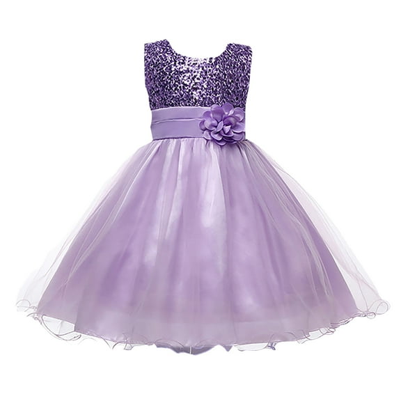 Coerni Girls Pretty Sleeveless Evening Gowns Cute Sequine Tulle Tutu Smocked Princess Dress Wedding Party Dresses