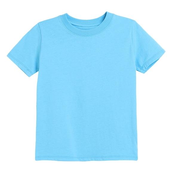 Coerni Girls Short Sleeve T Shirts Kids Solid Summer Crewneck Tops Tees Basketball Undershirt Quick Dry Athletic Base Layer T-Shirt