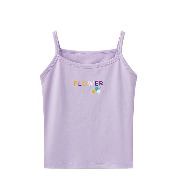 Coerni Girls Sleeveless Tank Top Soft Baby Camisole Toddler Graphic Straps Summer Shirt, Casual Breathable Undershirt for Kids