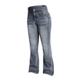 thumbnail image 1 of Coerni Girls' Slim Boot-Cut Stretch Jeans Ripped Flared Skinny Low Waisted Bell Bottoms 90s Pants Trendy Classic Retro Denim Pant, 1 of 5