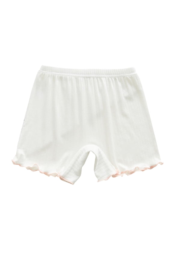 Coerni Girls Soft Cotton B𝐢ke Shorts Kids Toddler Solid Color Dance Shorts Athletic Cartwheel Shorts for Under Dresses