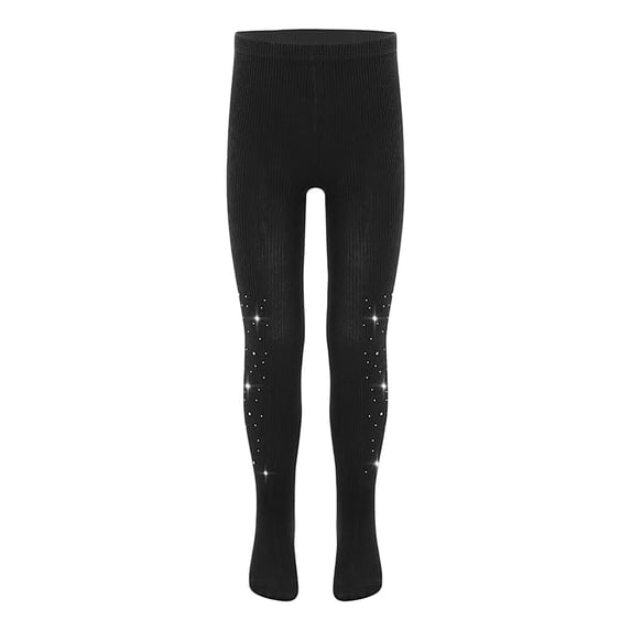 Coerni Girls Sparkle Tights Basic Footed Glitter Tights for Kids Toddler Soft Stockings Pantyhose Cotton Dance Yoga Active Underpant