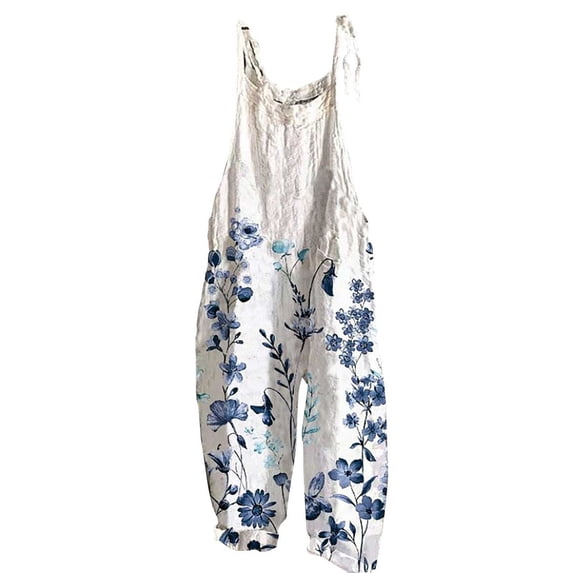 Coerni Girls Summer Lightweight Jumpsuits Spaghetti Tie Strap Losse Fit Overalls 4-12 Years Kids Casual Fashion Print Rompers