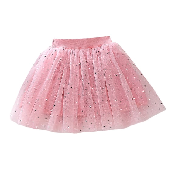 Coerni Girls Tutu Layered Dance Skirts Puffy Mesh Short Skirts Princess Dancing Petticoat Ballet Underskirt Sparkling Mesh Dress