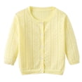 thumbnail image 1 of Coerni Girls and Toddlers' Uniform Slim Fit Crewneck Cardigan Sweater Long Sleeve Button Front Closure Cable Lace Jacket Cut Coat, 1 of 3