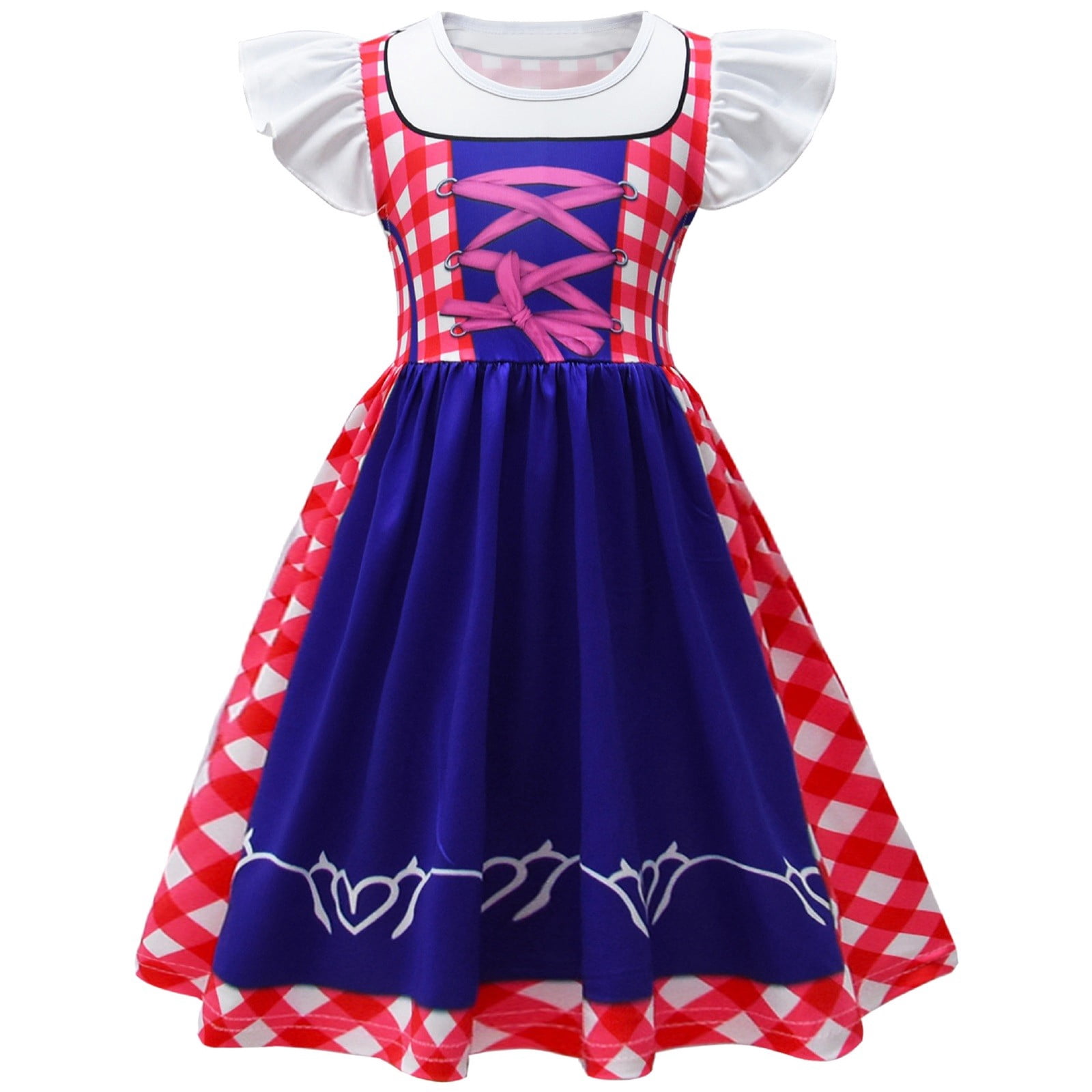 German Ruffles Coerni Girls 𝐎ktoberfest Dirndl Dress Kid Beer Maid Cute Outfit Ruffle ...