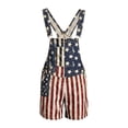 thumbnail image 1 of Coerni July 4th Denim Overalls for Boys & Girls American Flag Printed Bib Jumpsuits Independence Day Celebration Shorts Rompers 5-14 Years, 1 of 5