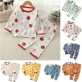 thumbnail image 1 of Coerni Kids 2 Piece Pajamas Toddler Boys Girls Dinosaur Pjs Long Sleeve Cotton Sleepwear Cute Bunny Animals Graphic, 1 of 4
