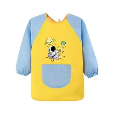 Coerni Kids Art Smocks Toddler Smock Water proof Artist Painting Aprons Long Sleeve with Pockets for Age 3-10 Years