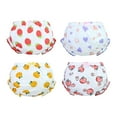thumbnail image 1 of Coerni Kids Baby Girls Underpants Cute Fruit Print Underwear Shorts Cotton Ruffled Briefs Trunks 4PCS Toddler Girl, 1 of 7