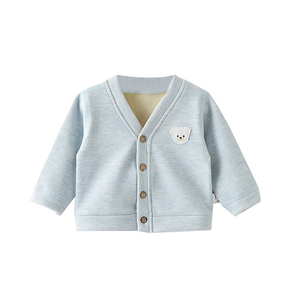 Coerni Kids Baby Sweater Cardigan 3 6 12 18 24 Months Knit Fall Winter Sweater Coat Long Sleeve Fleece Cardigan for Baby Girl
