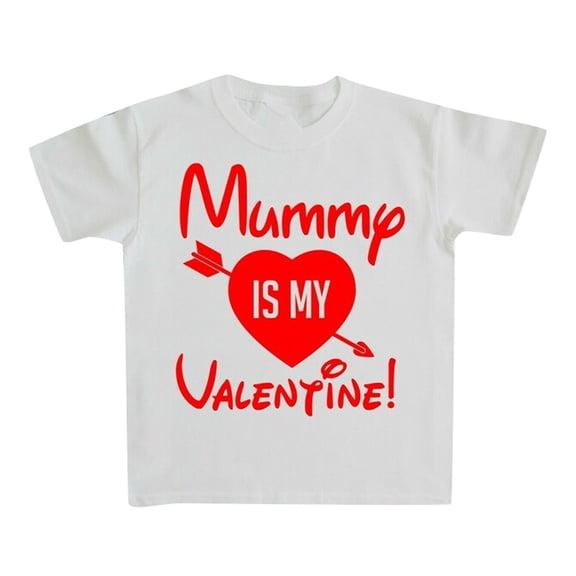Coerni Kids Baby Valentine's Day T Shirt Toddler Girls Boys Letter Heart Print Blouse Valentine Oversized Crewneck Tee Tops Toddler Boy