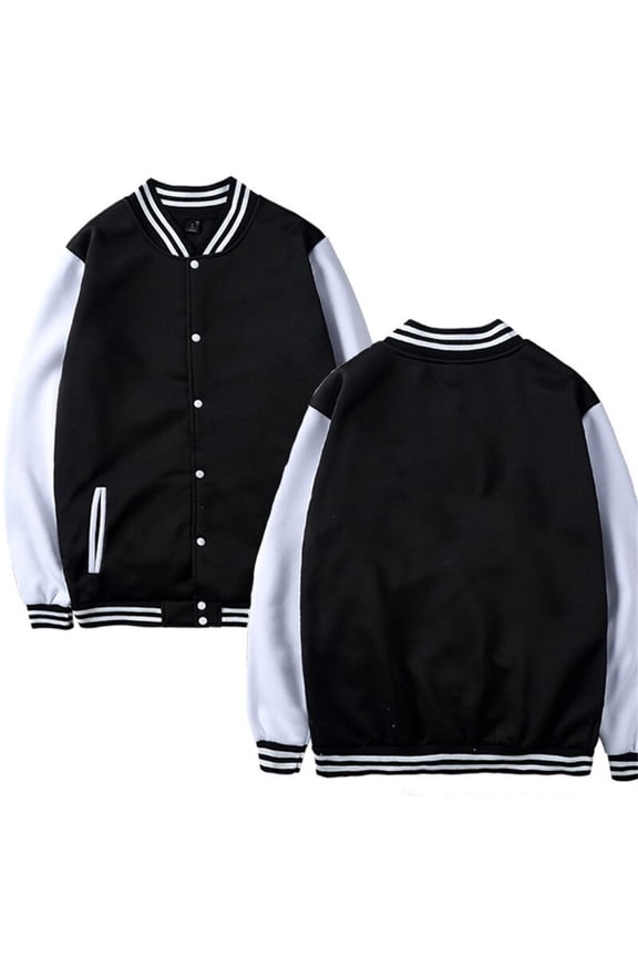 Coerni Kids Baseball Jackets Boys Girls Fit Varsity Jacket Casual Lightweight Plain Cardigan Button School Coat Kids Fall Winter Coat