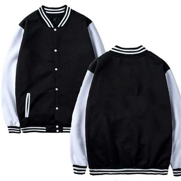 Coerni Kids Baseball Jackets Boys Girls Fit Varsity Jacket Casual Lightweight Plain Cardigan Button School Sweatshirt Coats for Boys