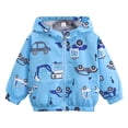 thumbnail image 1 of Coerni Kids Boys' Hooded Cartoon Car Jacket Windbreaker Outerwear Jackets Girls Sweatshirts Zipper Rainproof Tops Streetwear, 1 of 4