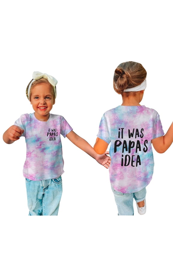Coerni Kids Children'S Short Sleeve Girl'S Top Boy'S Top Alphabet Print Summer Children'S Short Sleeve T Shirt Junior Size Clothes for Girl