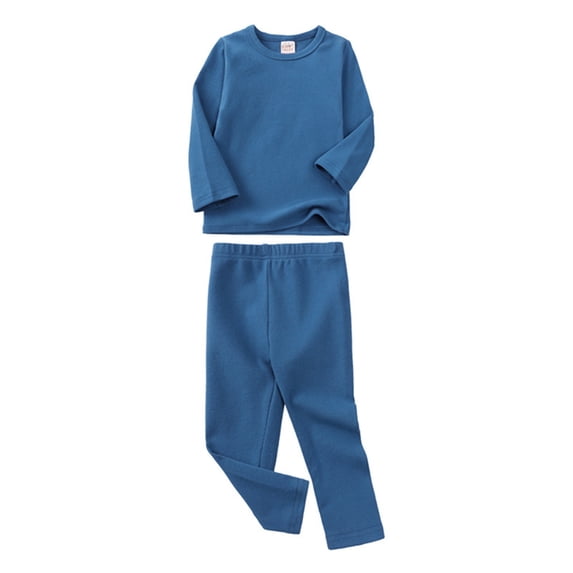 Coerni Kids Christmas Warm Pajama Set Autumn Winter Boys Girls Long Sleeved Sweatshirt Tops and Pants Nighty PJS 2-piece Set Size 1-12