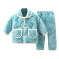 thumbnail image 1 of Coerni Kids Clothes Sets Baby Girls Fleece Outfits Long Sleeve Sweatshirt Fleece Pants Warm Indoor Clothing for Winter, 1 of 6