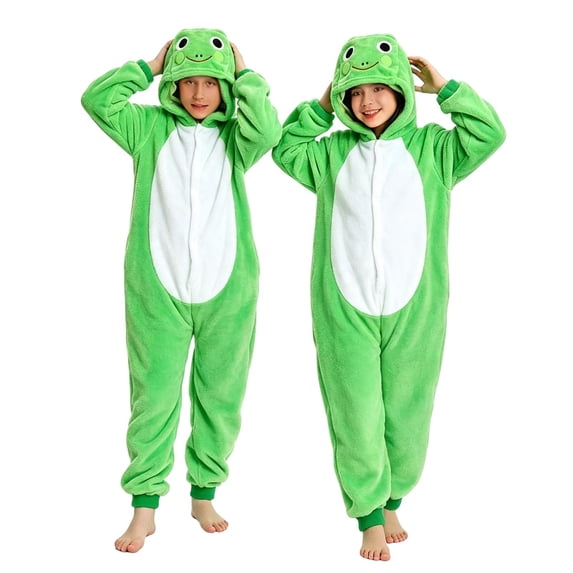 Coerni Kids Cute Animal Onesie 3D Hood Plush Jumpsuit Hallween Holiday Party Play Wear Boys Girls Fall Winter Cozy Loungewear