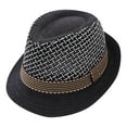 thumbnail image 1 of Coerni Kids Fedora Hats Summer Strawhat Toddler Girl Boy Sun Hats Breathable Short Brim Sun Visor Hat Beach Fedora Caps, 1 of 4