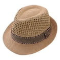 thumbnail image 1 of Coerni Kids Fedora Hats Summer Strawhat Toddler Girl Boy Sun Hats Breathable Short Brim Sun Visor Hat Beach Fedora Caps, 1 of 4