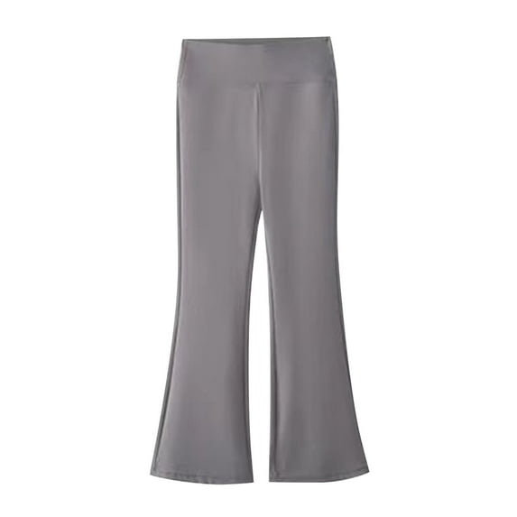 Coerni Kids Flare Trousers for Girls Soft 𝗦tretch Dress Bell Bottoms Solid School Uniform Pants High Waisted Skinny Trousers