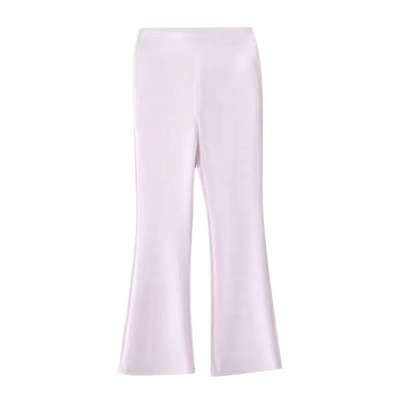 Coerni Kids Flare Trousers for Girls Soft 𝗦tretch Dress Bell Bottoms Solid School Uniform Pants High Waisted Skinny Trousers