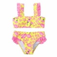 thumbnail image 1 of Coerni Kids Girl Swimsuit 2 Pieces Ruffles Floral Print Tankini Bikini Bathing Suits H𝐚lter Top Bottoms Swimming Wear, 1 of 6