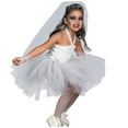 thumbnail image 1 of Coerni Kids Girls Halloween White Bridesmaid Wedding Dress Halter Hollow Tutu Tulle Cosplay Party Prom Gown Dress Set Floral Shirt Toddler Girl, 1 of 9