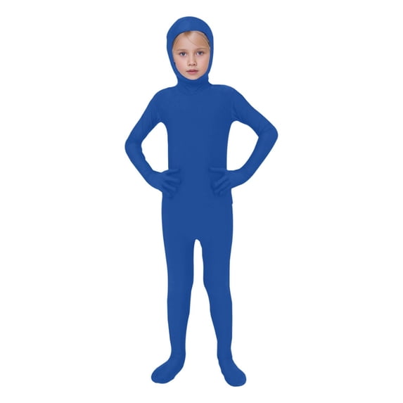 Coerni Kids Halloween Outfits High Stretchy Legging Bodysuit Open Face Solid Unitard Boys & Girls One Piece 3-8 Years