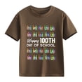 thumbnail image 1 of Coerni Kids Happy 100th Day of School T-Shirt Colorful Crayon Graphic Tee Boys Girls Kindergarten Casual Short Sleeve Tops, 1 of 8