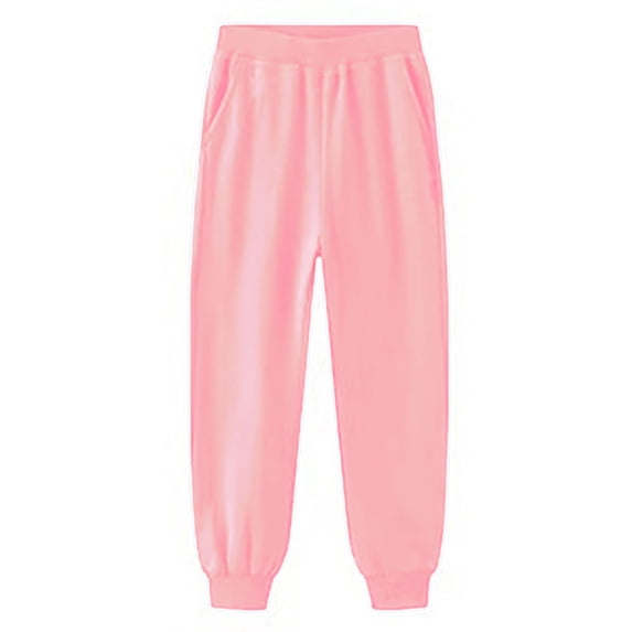 Coerni Youth Solid Cotton Sweatpants Elastic Waist Soft Athletic Sport Long Pants Boys Kids Jogger Running Casual Bottoms