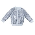 thumbnail image 1 of Coerni Kids Lightweight Bomber Jackets Girls Boys Flip Sequin Zipper Coat Jacket for Toddler Girls Birthday Outerwear Clothes, 1 of 9
