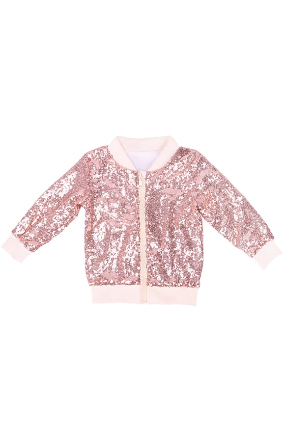 Coerni Kids Lightweight Bomber Jackets Girls Boys Flip Sequin Zipper Coat Jacket for Toddler Girls Winter Warm Jackets Outerwear