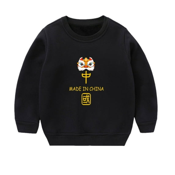Coerni Kids New Year Pullover Clothes Winter Warm Crew Neck Children's Printed Casual Soft Cozy Sweater Teen Boys Girls