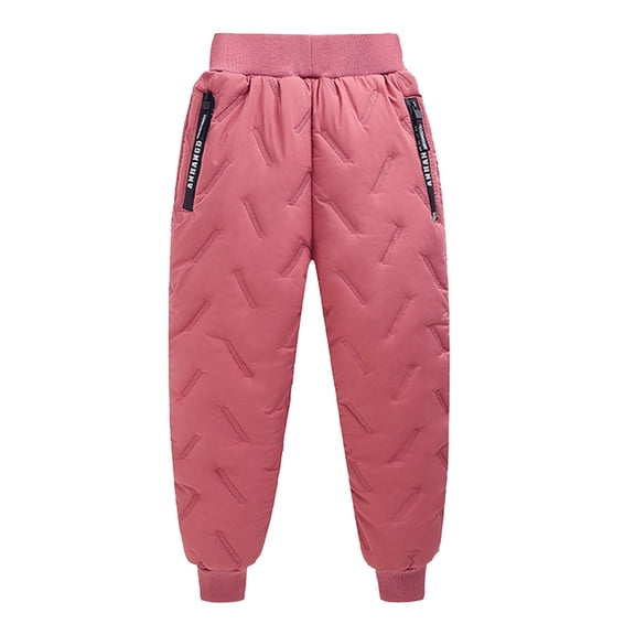 Coerni Kids Puffer Pants Boys Girls Cotton Thick Warm Long Pants Winter Ski Snow Trousers Wear Leggings Youth Jogger Clothes