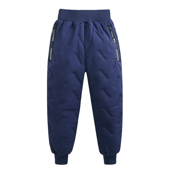 Coerni Kids Puffer Pants Boys Girls Cotton Thick Warm Long Pants Winter Ski Snow Trousers Wear Leggings Youth Jogger Clothes