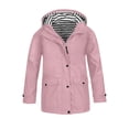 thumbnail image 1 of Coerni Kids Rain Jacket Button Down Raincoats With Pockets Boys Girls Windproof Quilted Coat Youth Windbreaker Full Zip Outerwear, 1 of 7