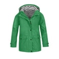 thumbnail image 1 of Coerni Kids Rain Jacket Button Down Raincoats With Pockets Boys Girls Windproof Quilted Coat Youth Windbreaker Full Zip Outerwear, 1 of 8