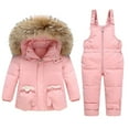 thumbnail image 1 of Coerni Toddler Boys Girls Ski Suits Hooded Puffer Jacket and Snowpants Kids 2-Piece Snowsuit Set Waterproof Snowboard Snow Clothes, 1 of 8